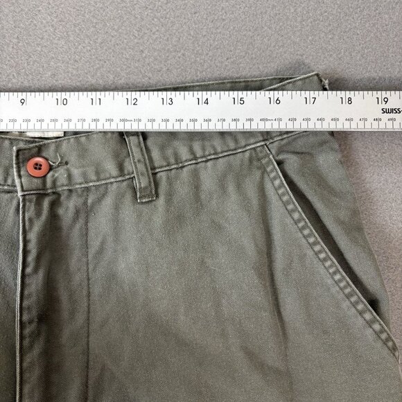 VINTAGE Bugle Boy Pants Men’s 36 Green Baggy Cargo Skater Grunge Y2K Relaxed 90s - Picture 4 of 16
